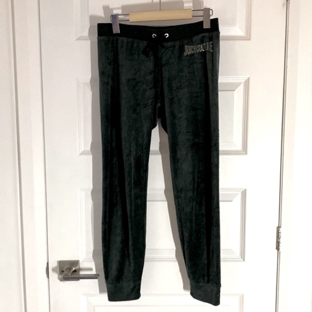 JUICY COUTURE Y2K - crushed velvet green sweatpants size small